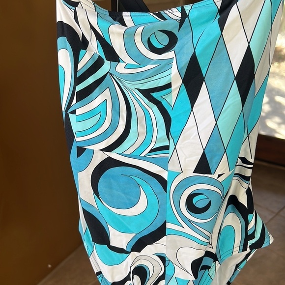 MICHAEL Michael Kors One Piece Summer Blue Cross Back Maillot Swimsuit Size 10 - Picture 4 of 12